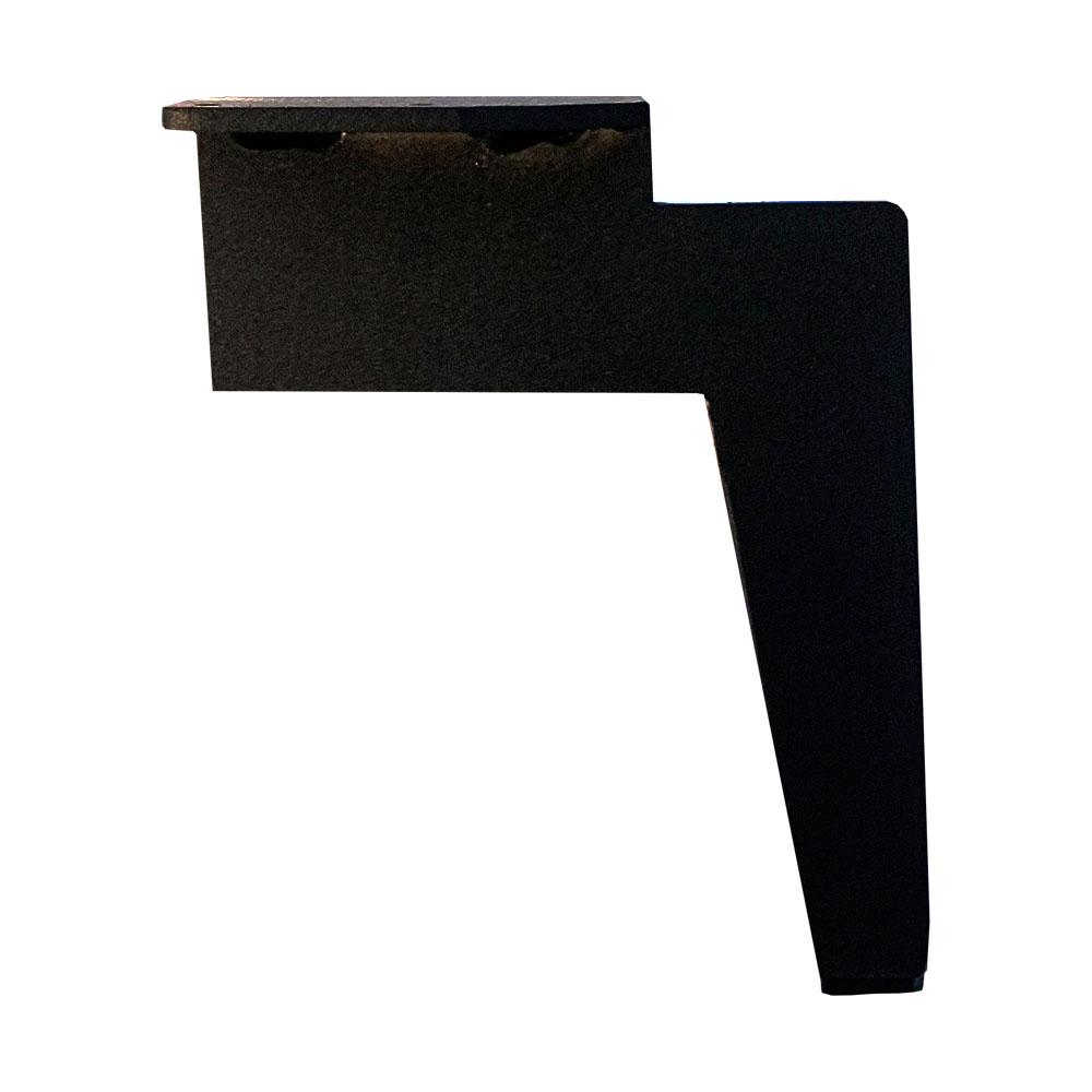 Image of Meubelpoot zwart design 14 bij 1 cm en hoogte 18 cm van massief staal