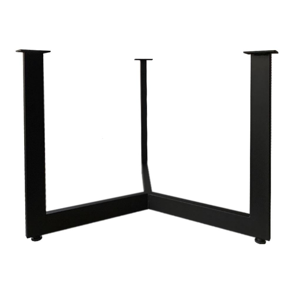 Image of Zwarte stalen salontafel onderstel hoogte 37 cm en diameter 59 cm (40 x 20 mm)