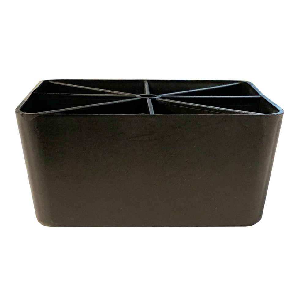 Image of Zwarte plastic vierkanten meubelpoot 5 cm