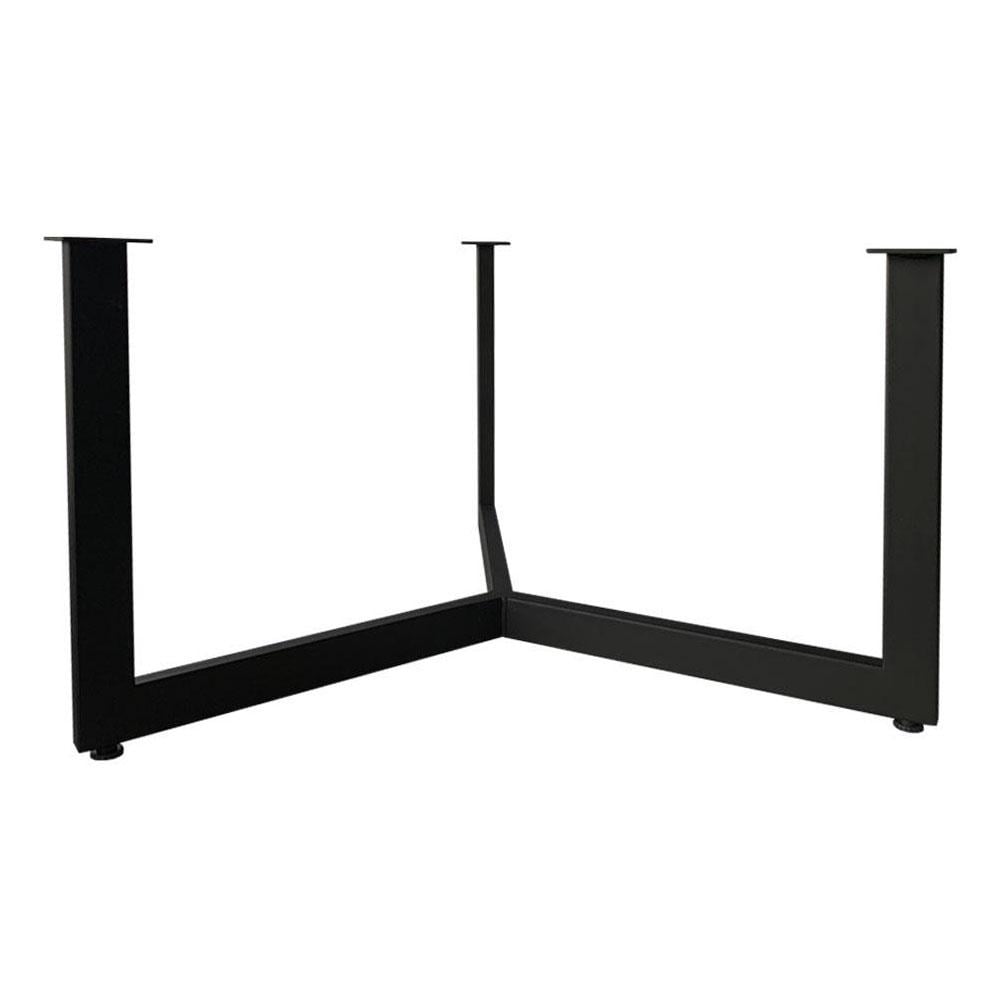 Image of Zwarte stalen salontafel onderstel hoogte 43 cm en diameter 73 cm (40 x 20 mm)