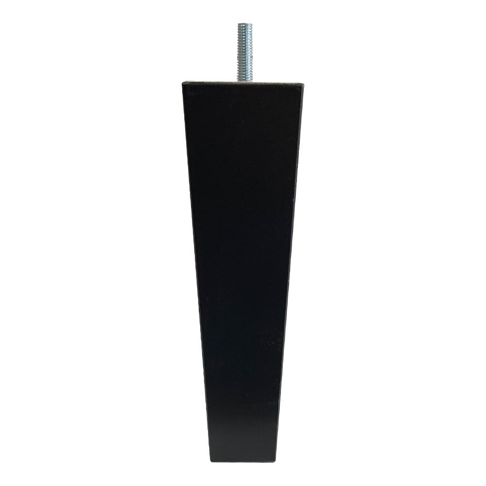 Image of Meubelpoot zwart taps 5,5 bij 5,5 cm en hoogte 19,5 cm van massief hout (M8)