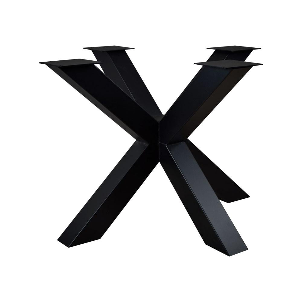 Image of Zwarte vierkanten stalen matrix tafelpoot hoogte 72 cm en breedte/diepte 100 cm (koker 10 x 10)