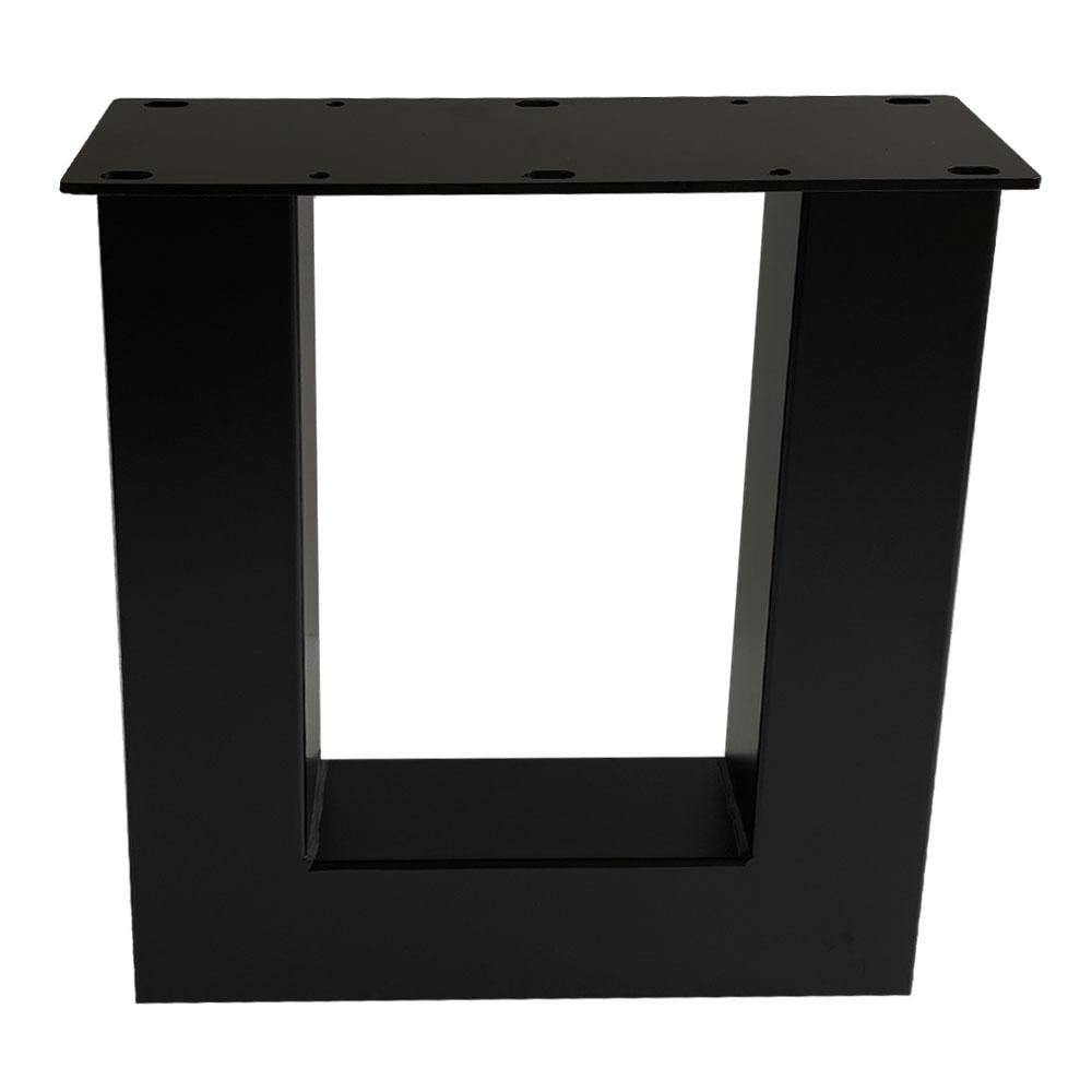Image of U-poot zwart u vorm 38 bij 8 cm en hoogte 43 cm van staal (koker 8 x 8 cm) - 2 stuks