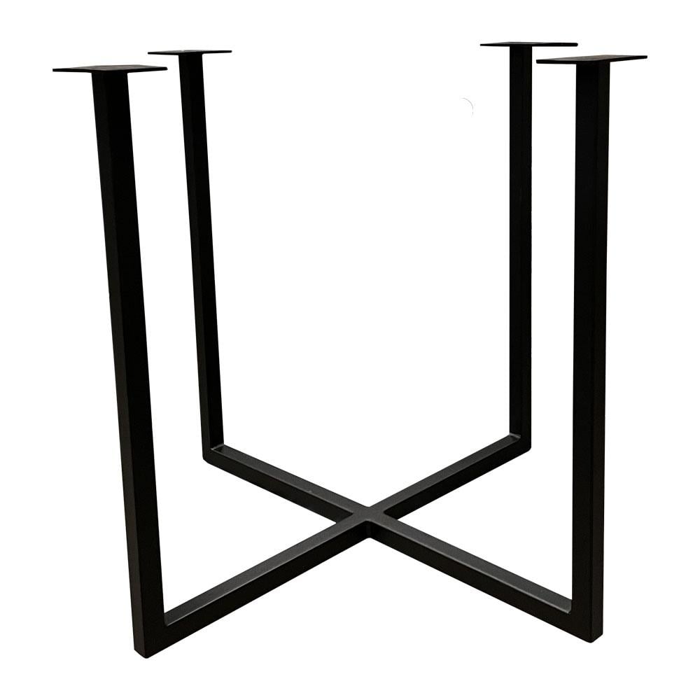 Image of Tafelonderstel zwart vierkant 80 bij 80 cm en hoogte 72 cm van staal (koker 3 x 3 cm)