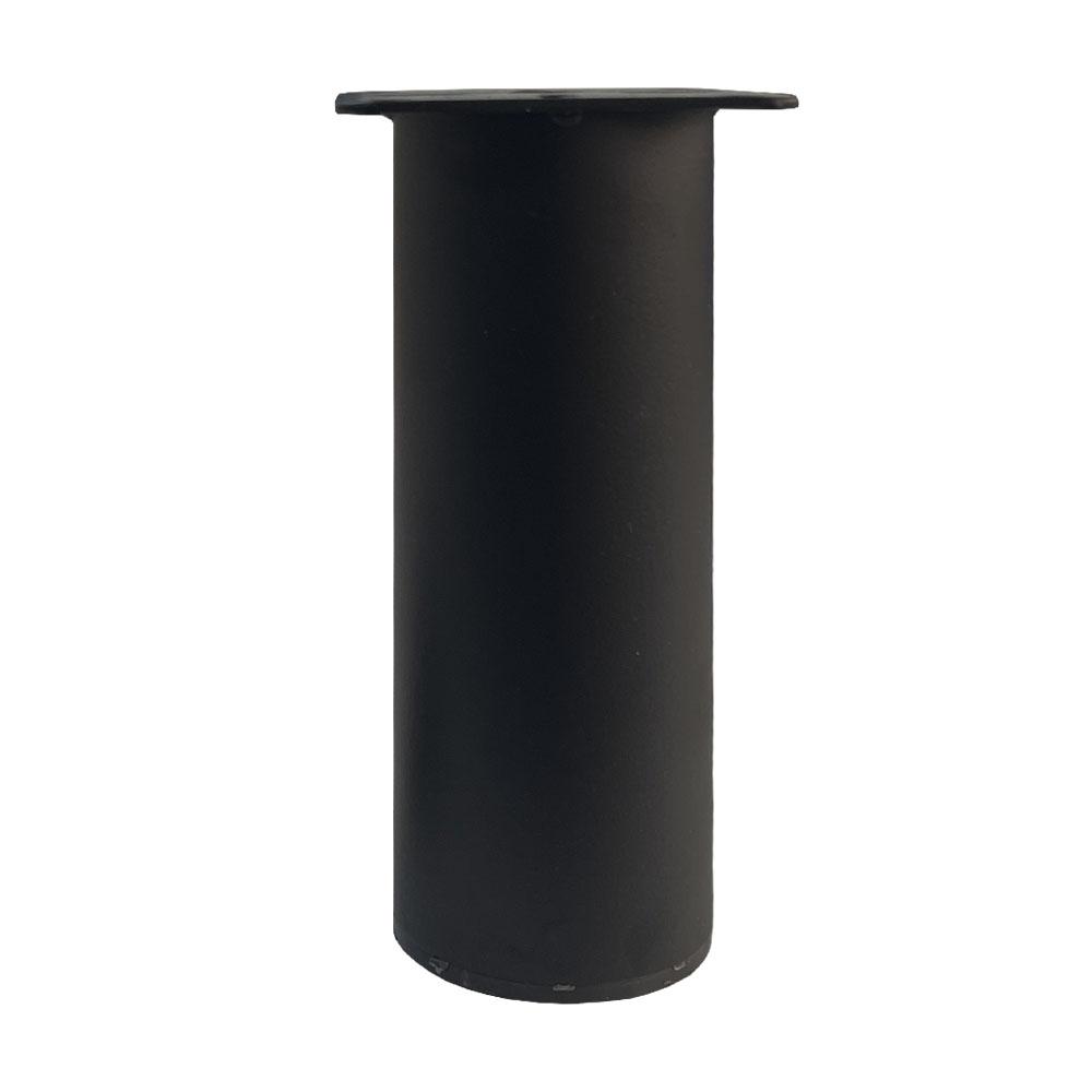 Image of Stalen mat zwarte ronde meubelpoot 13 cm
