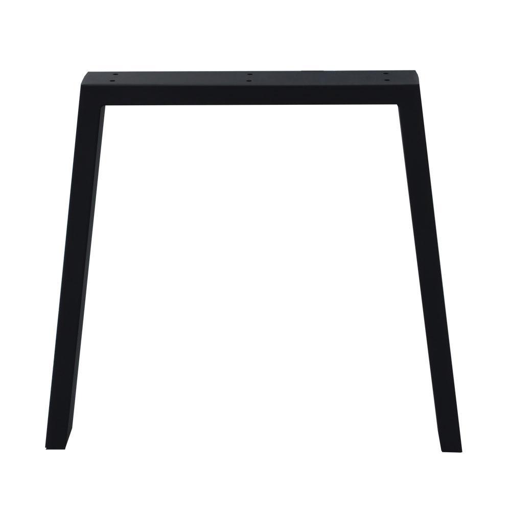 Image of Zwarte stalen trapezium tafelpoot voor buiten 72 cm (koker 10 x 4)