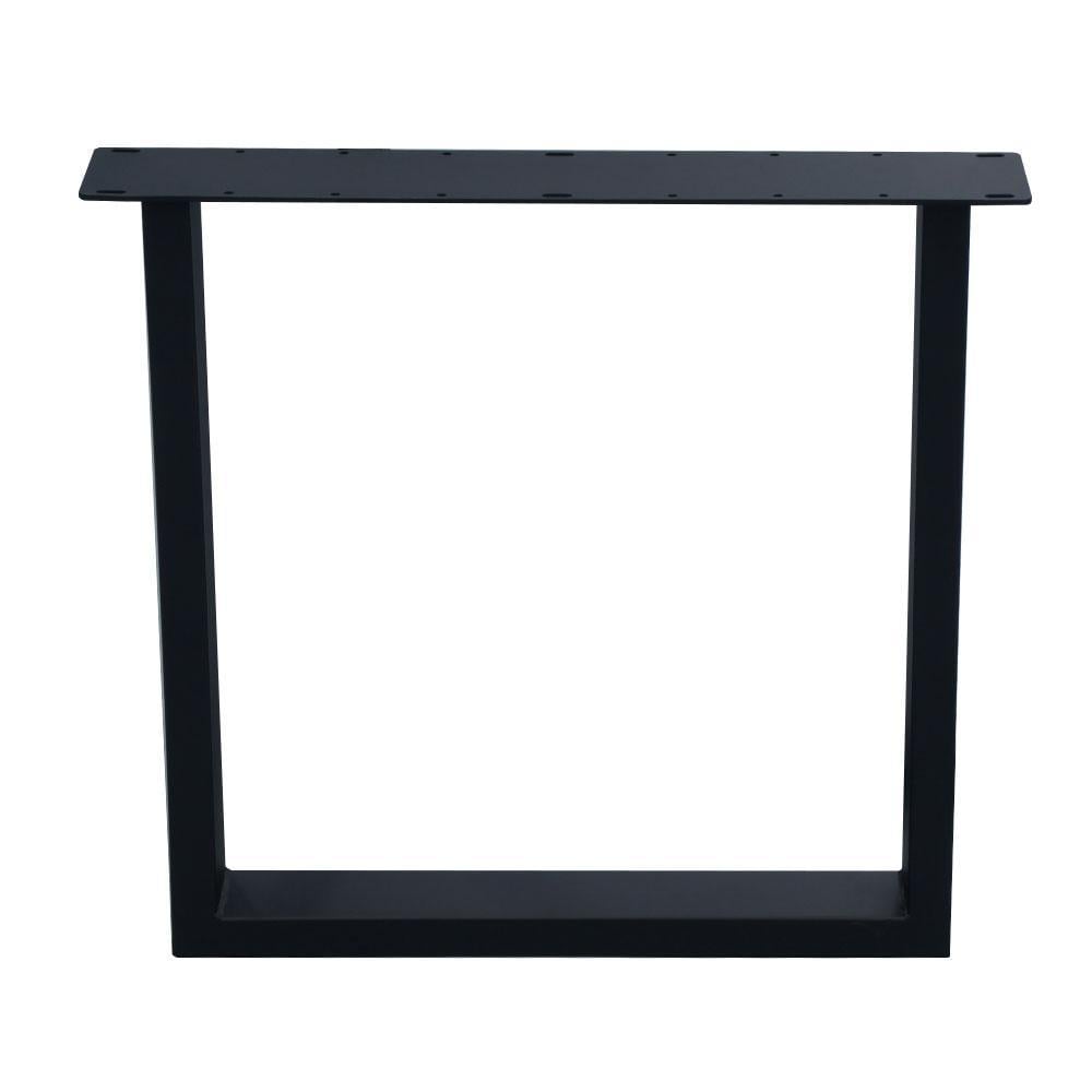 Image of Zwarte stalen U tafelpoot voor buiten 72 cm (koker 10 x 4)