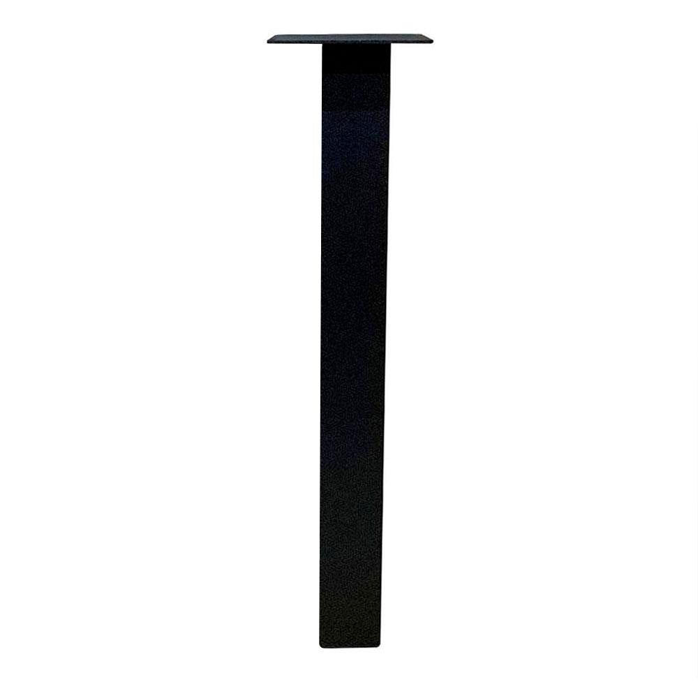 Image of Tafelpoot zwart vierkant 8 bij 8 cm en hoogte 90 cm van staal (koker 10 x 10 cm)