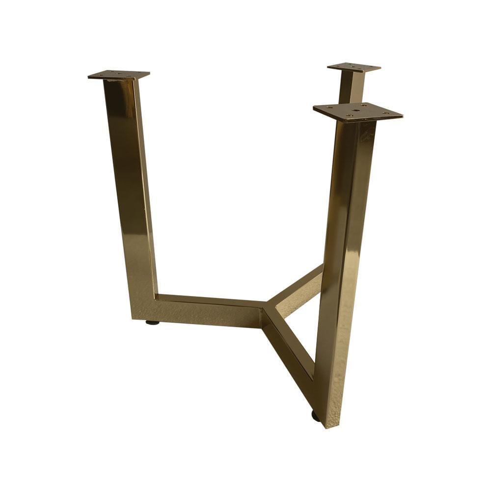 Image of Goudkleurig stalen salontafel onderstel hoogte 43 cm en diameter 42 cm (40 x 20 mm)