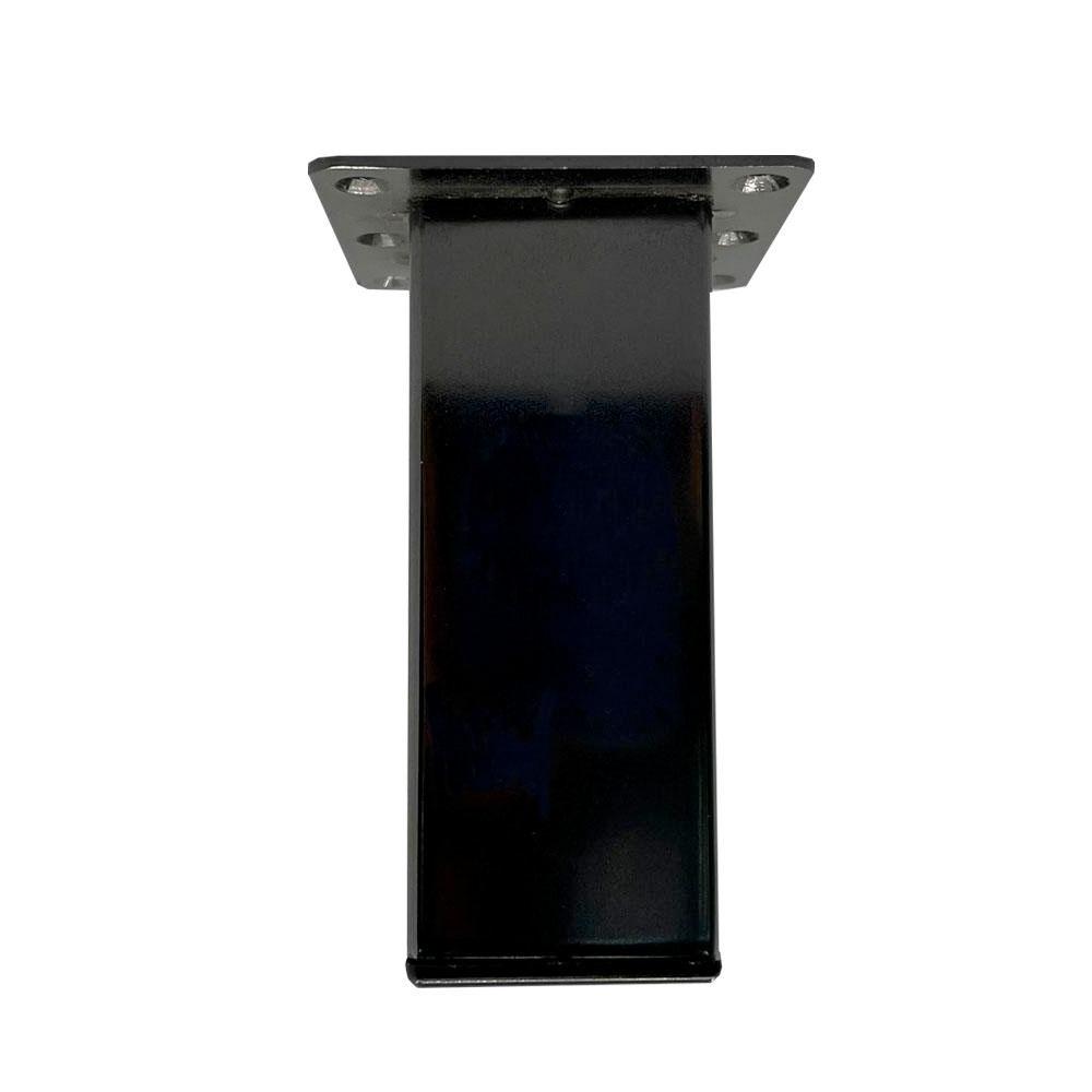 Image of Meubelpoot black chrome rechthoek 5 bij 5 cm en hoogte 13 cm van staal (koker 5 x 5 cm)