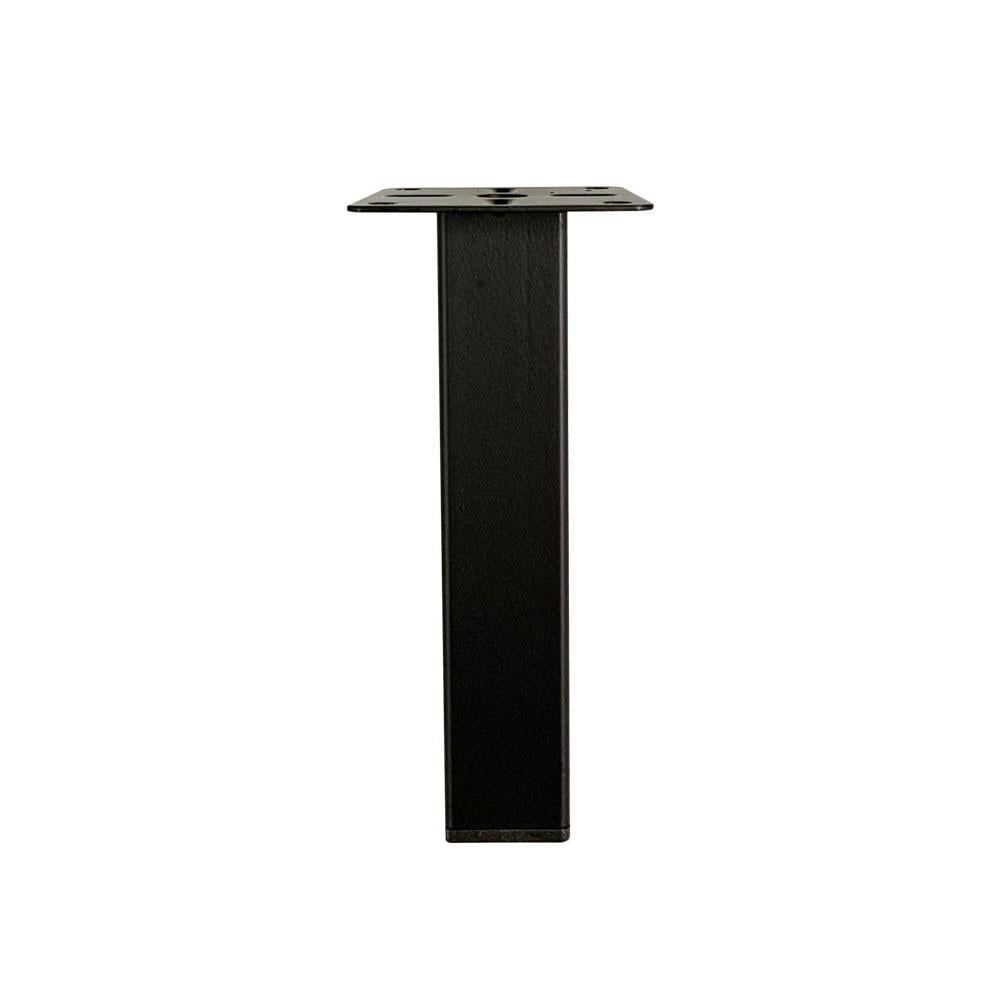 Image of Meubelpoot zwart vierkant 2,5 bij 2,5 cm en hoogte 15 cm van staal (koker 2,5 x 2,5 cm)