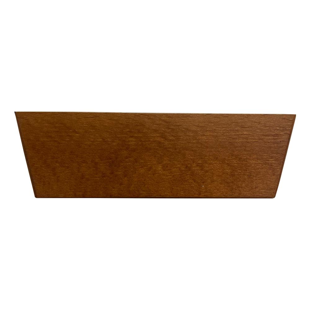 Image of Meubelpoot kersen vierkant 16 bij 4,5 cm en hoogte 5 cm van massief hout
