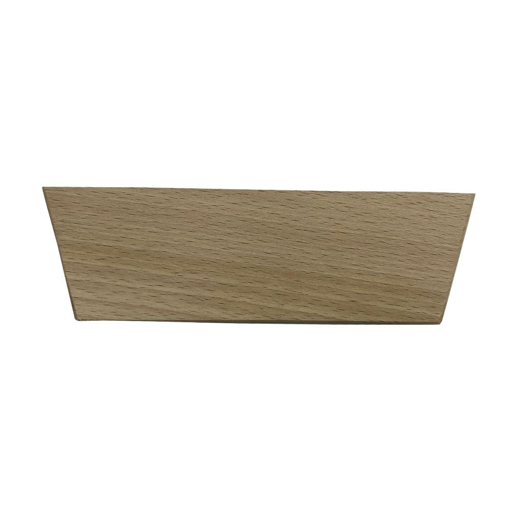 Image of Meubelpoot houtskleur vierkant 16 bij 4,5 cm en hoogte 5 cm van massief hout