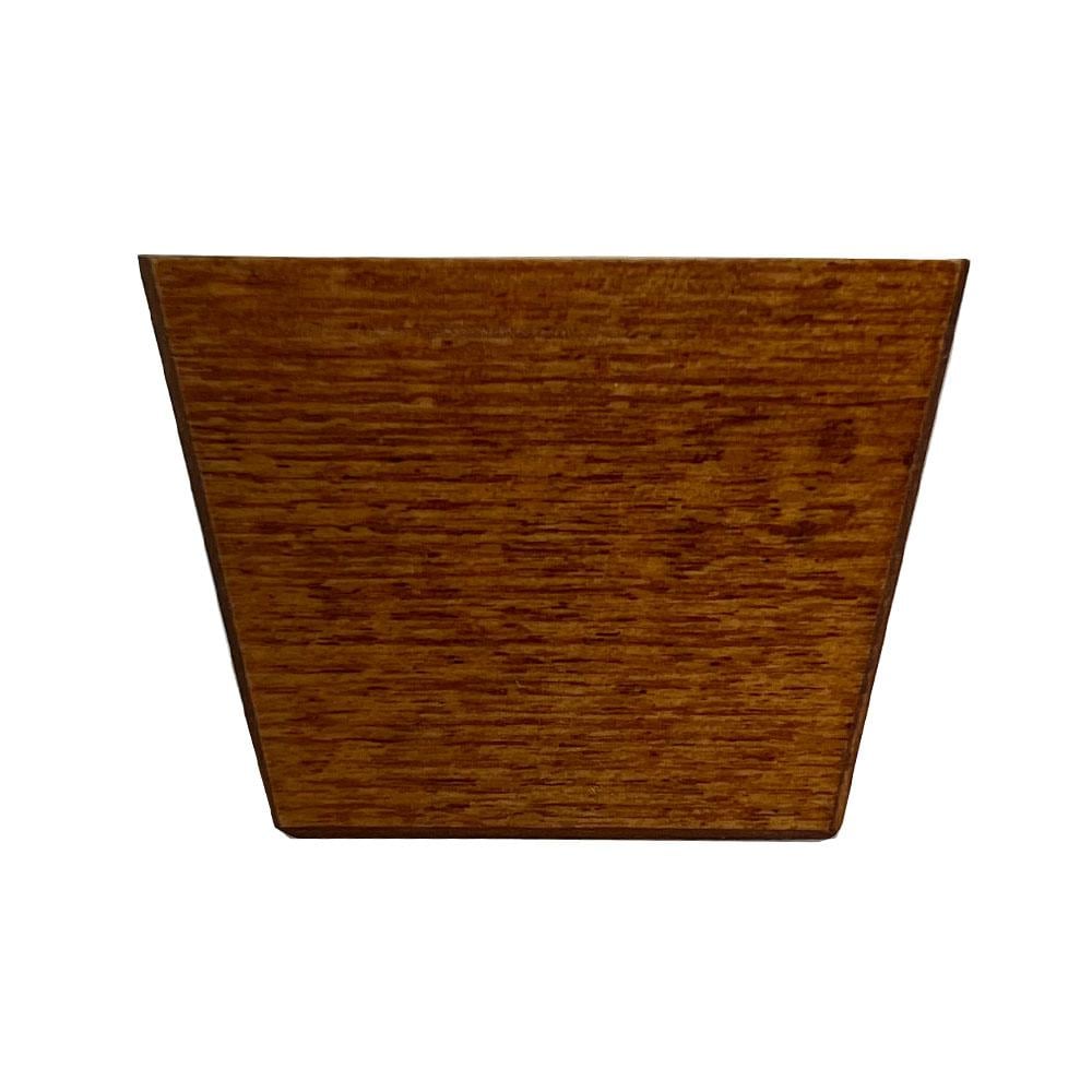 Image of Meubelpoot kersen vierkant 7 bij 4,5 cm en hoogte 5 cm van massief hout