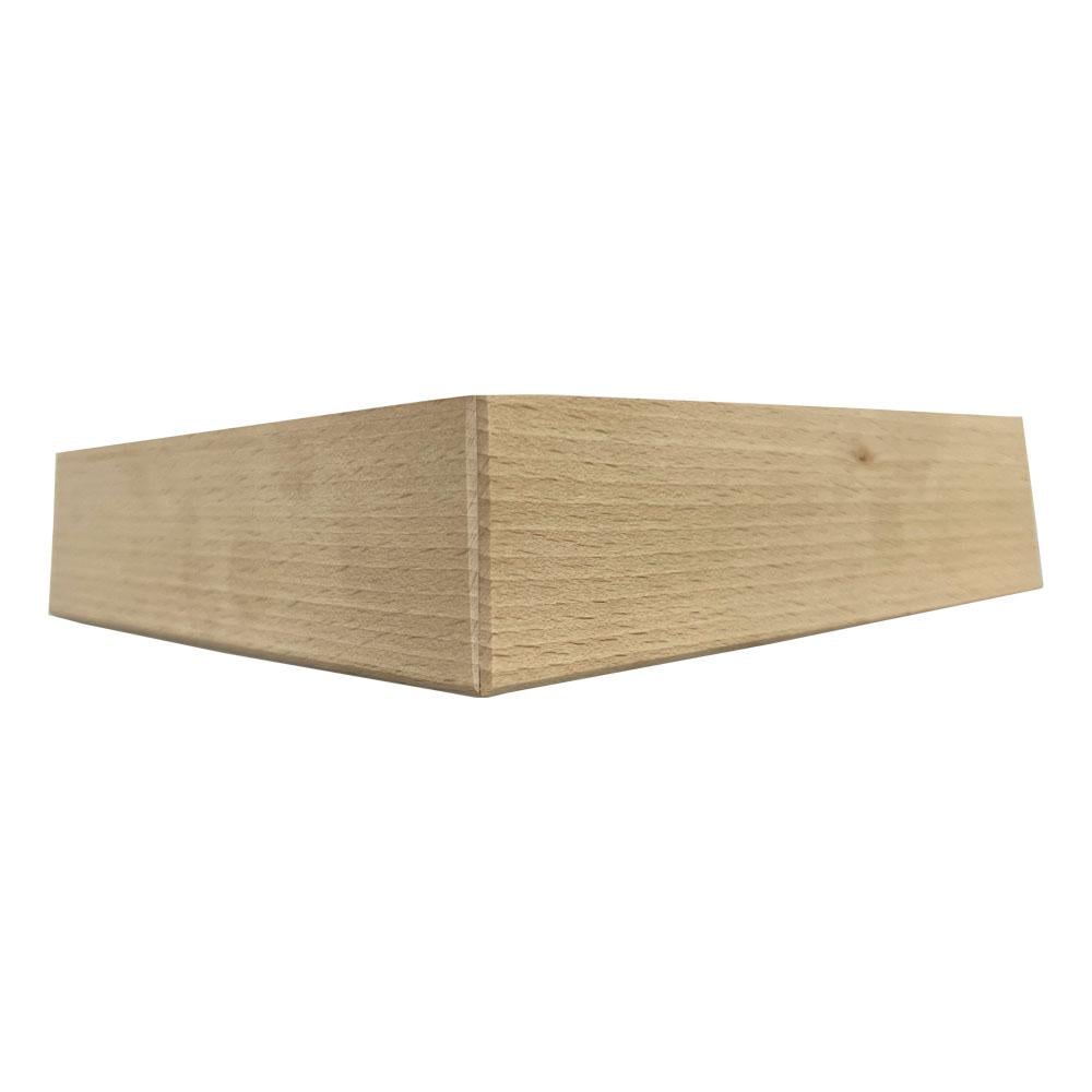 Image of Meubelpoot houtskleur hoek 18 bij 18 cm en hoogte 4,5 cm van massief hout