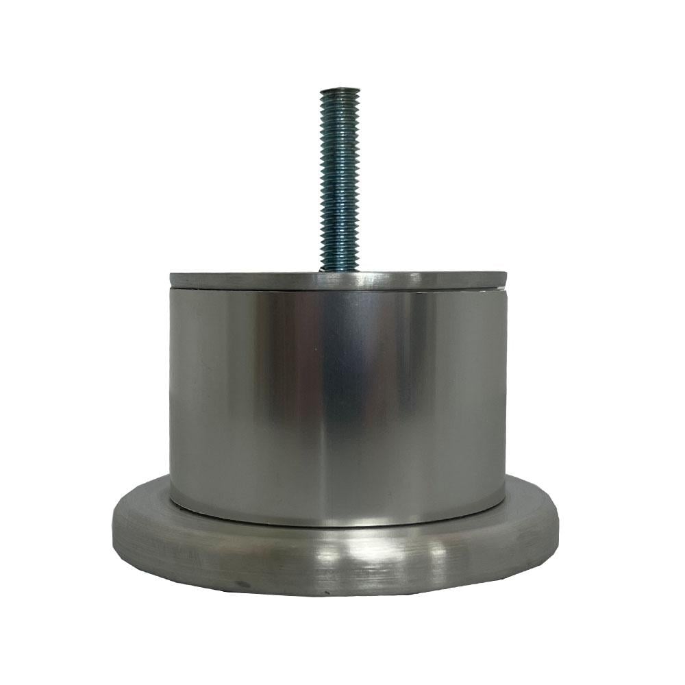 Image of Meubelpoot chroom rond Ø 9 cm en hoogte 5 cm van staal (M8)