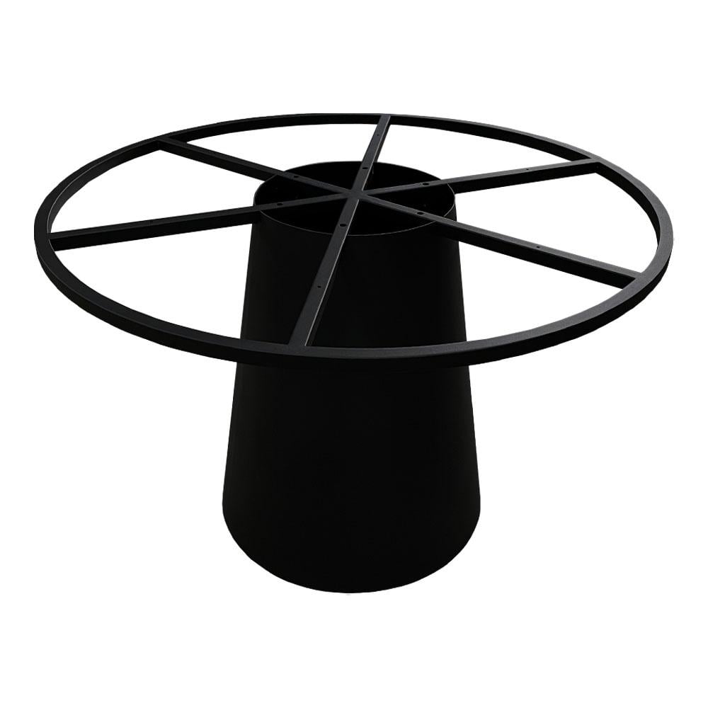 Image of Kegelvormige tafelpoot hoogte 74 cm met wiel radius 120 cm