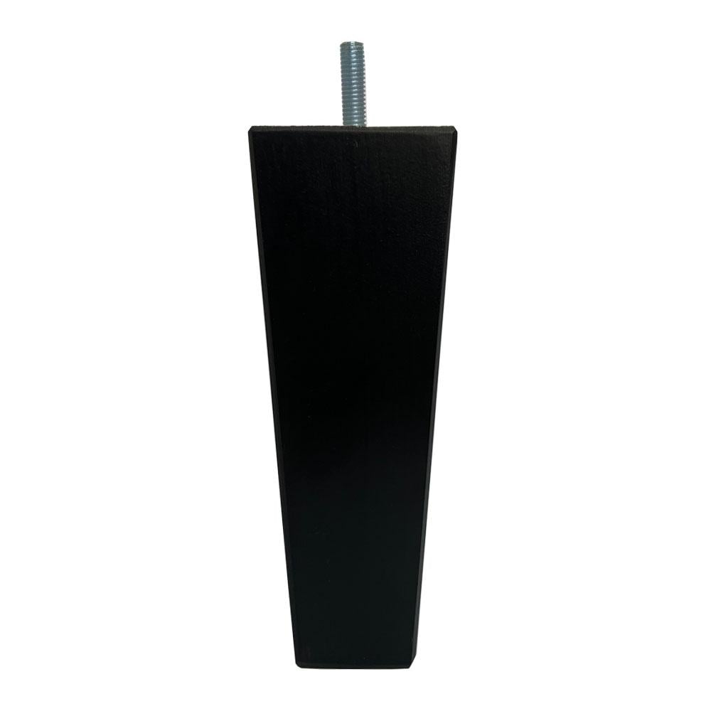 Image of Meubelpoot zwart taps 5,5 bij 5,5 cm en hoogte 16 cm van massief hout (M8)