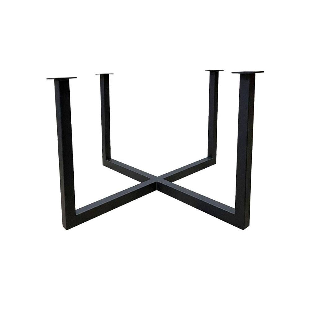 Image of Zwarte stalen salontafel onderstel hoogte 37 cm, vierkant 50 x 50 cm (30 x 30 mm)