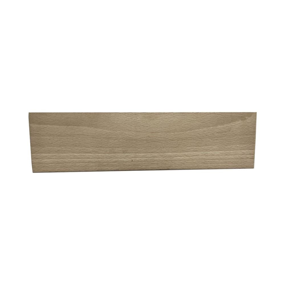 Image of Meubelpoot houtskleur rechthoek 23 bij 4,5 cm en hoogte 6 cm van massief hout
