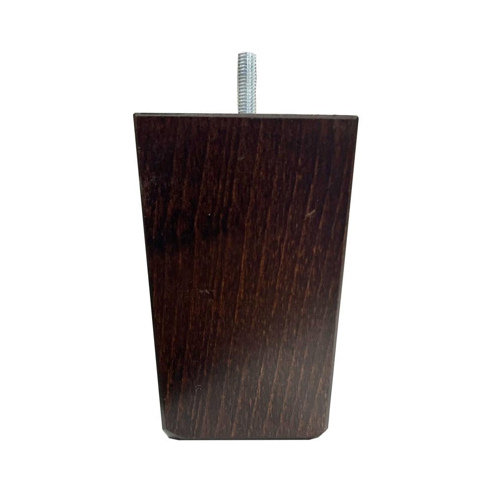 Image of Meubelpoot bruin taps 7,5 bij 7,5 cm en hoogte 11,5 cm van massief hout (M8)