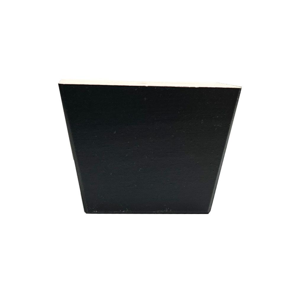 Image of Meubelpoot zwart vierkant 7 bij 4,5 cm en hoogte 5 cm van massief hout