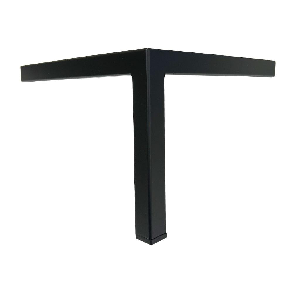 Image of Meubelpoot zwart hoek 22 bij 22 cm en hoogte 16 cm van staal (koker 3 x 3 cm)