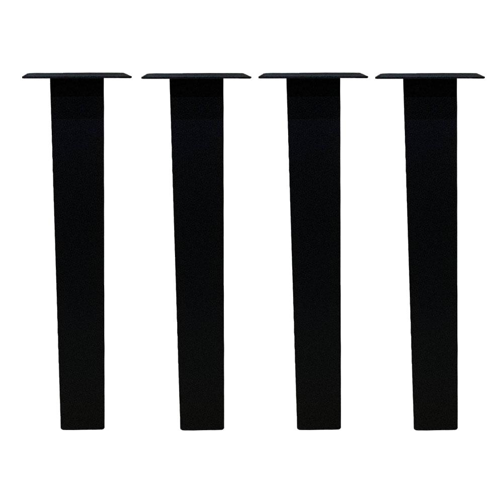 Image of Tafelpoot zwart vierkant 10 bij 10 cm en hoogte 72 cm van staal (koker 10 x 10 cm) - 4 stuks