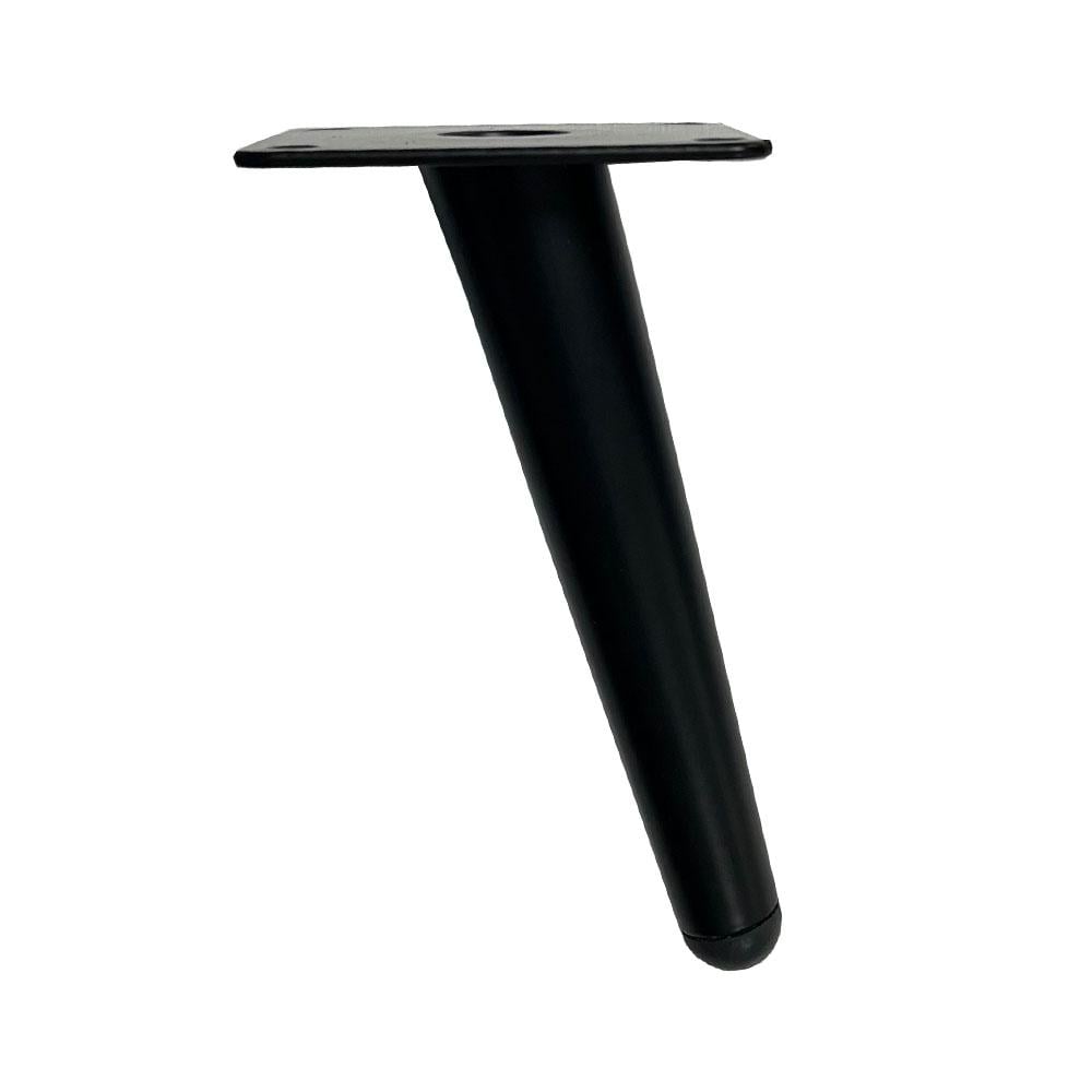 Image of Meubelpoot zwart conisch Ø 3,5 cm / 2 cm en hoogte 16 cm van staal