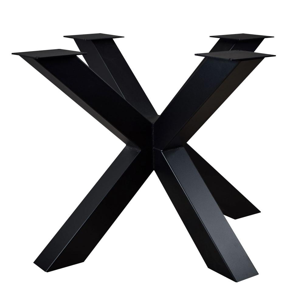 Image of Zwarte vierkanten stalen matrix tafelpoot hoogte 72 cm en breedte/diepte 120 cm (koker 8 x 8)