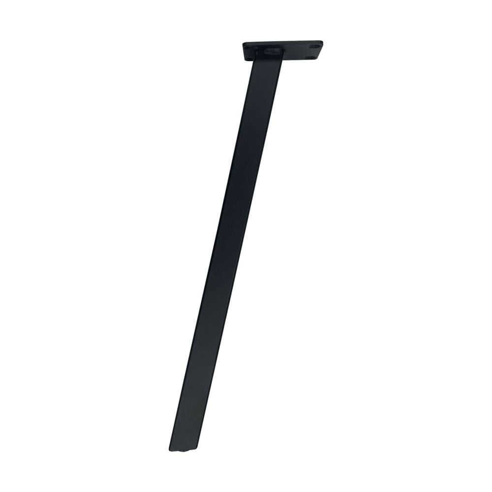Image of Meubelpoot zwart vierkant 2,5 bij 2,5 cm en hoogte 42 cm van staal