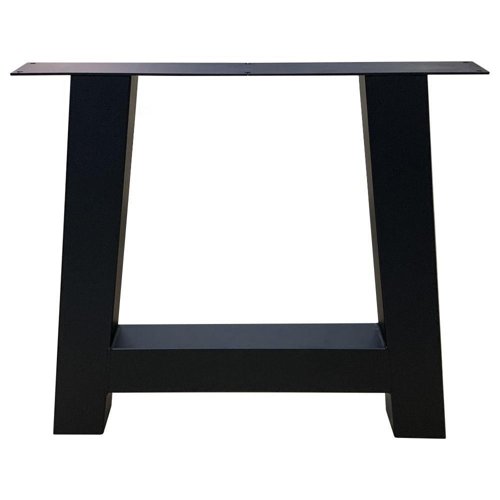 Image of Zwarte stalen A tafelpoot 72 cm voor buiten met stelvoeten (koker 10 x 10 cm)