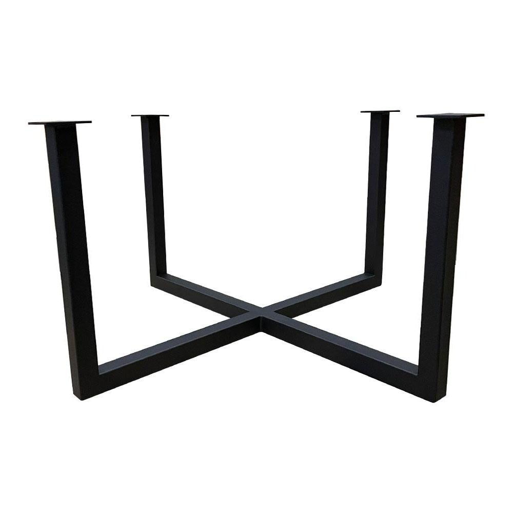 Image of Zwarte stalen salontafel onderstel hoogte 37 cm, vierkant 65 x 65 cm (30 x 30 mm)