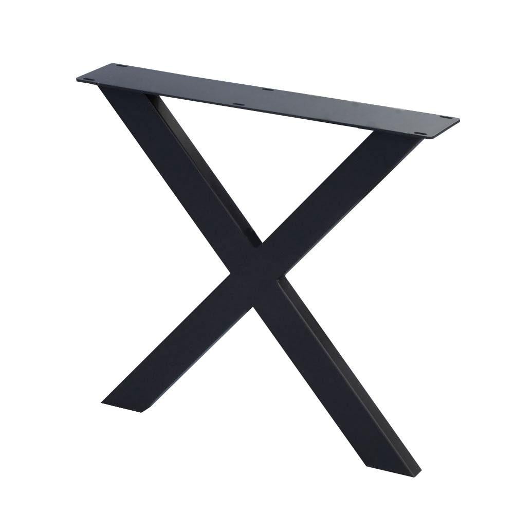 Image of X-poot zwart x vorm 75 bij 4 cm en hoogte 72 cm van staal (koker 8 x 4 cm)