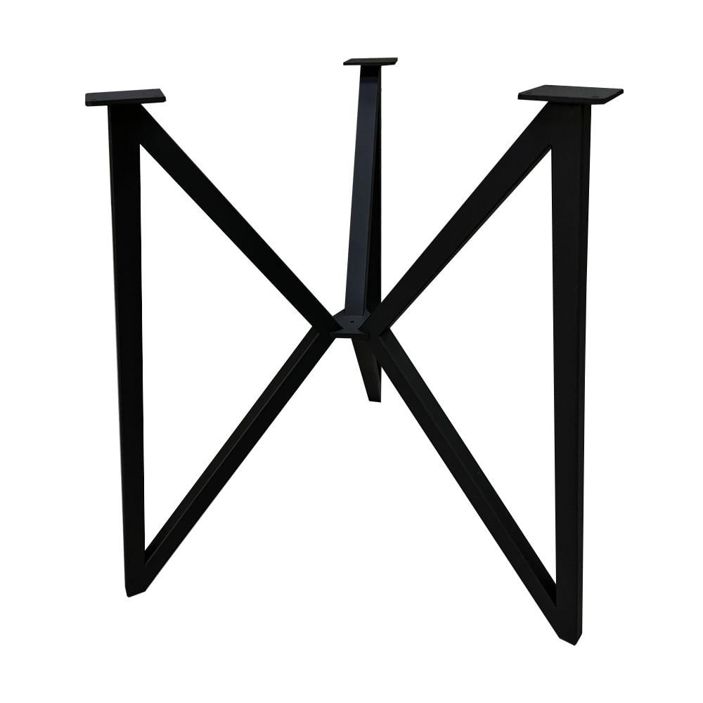 Image of Tafelpoot zwart rond Ø 80 cm en hoogte 72 cm van staal (koker 3 x 3 cm)