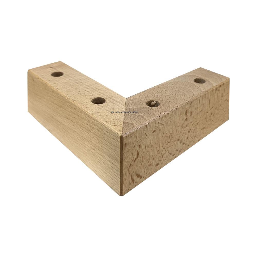 Image of Blanke houten hoekpoot 6 cm