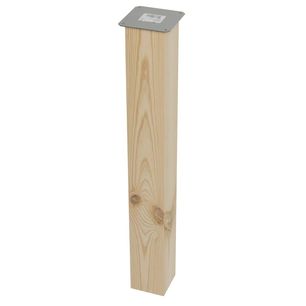 Image of Tafelpoot houtskleur vierkant 9 bij 9 cm en hoogte 72 cm van massief hout, 9 x 9 cm