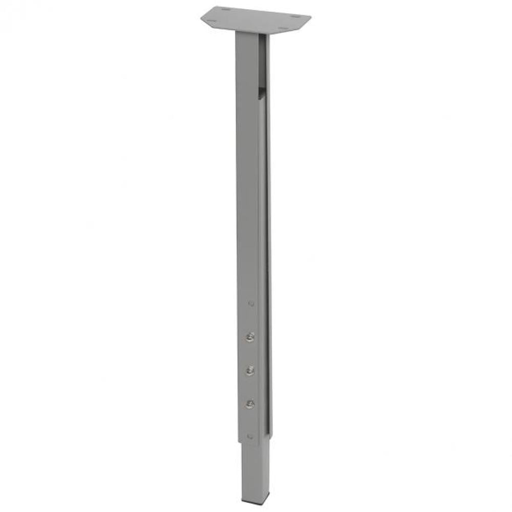Image of Tafelpoot grijs vierkant 3 bij 3 cm en hoogte 90 cm van staal (koker 3 x 3 cm)