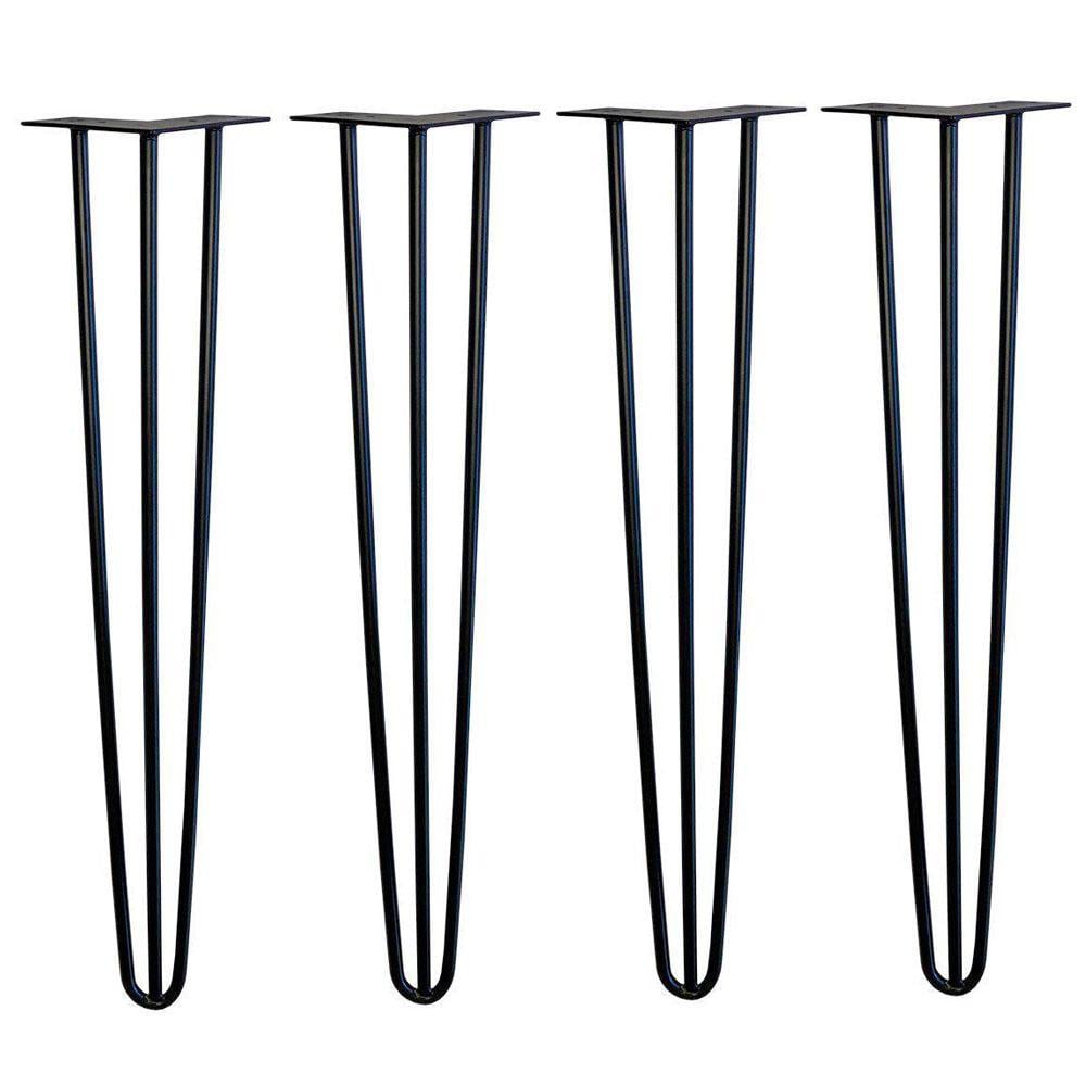 Image of Stalen hairpin zwart hairpin ø 1,2 cm en hoogte 74 cm (set van 4 stuks)