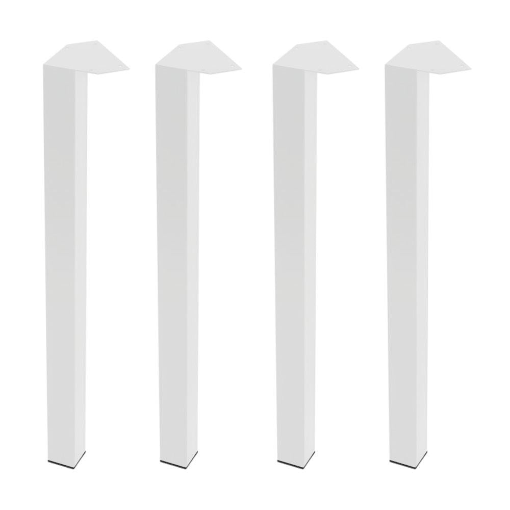 Furniture Legs Europe Stalen meubelpoot wit vierkant 5 bij 5 cm en hoogte 72 cm (5 x 5 cm) - 4 stuks