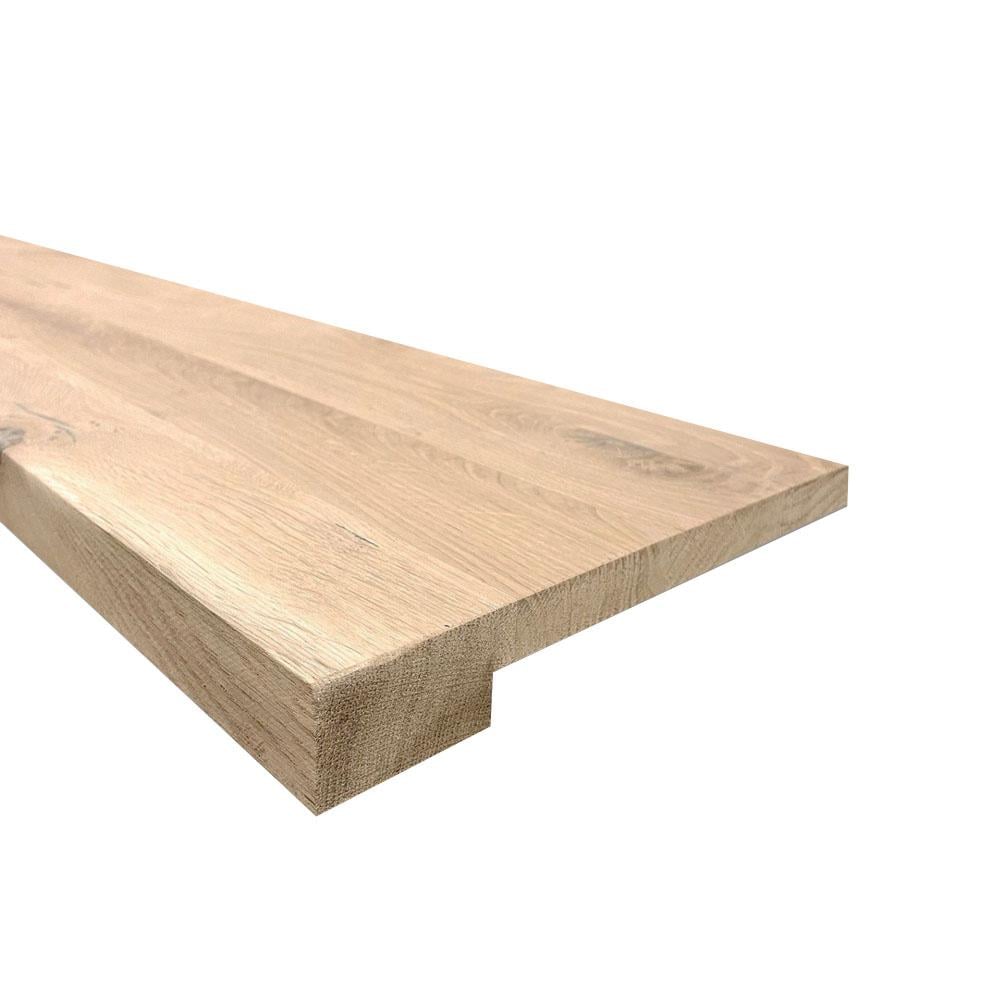 Eiken overzet vensterbank recht 200 cm x 29 cm van 2 cm dik massief eiken hout